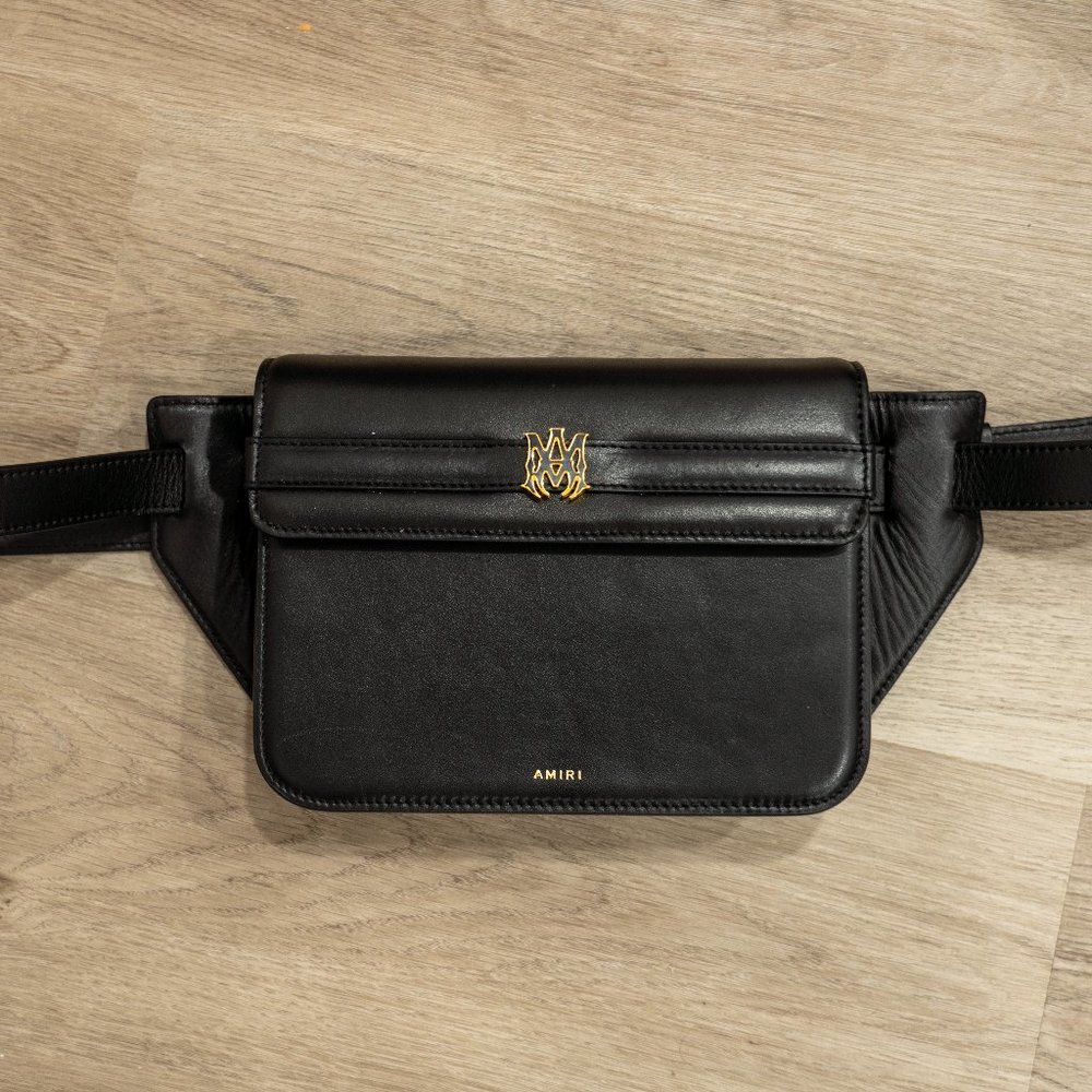 Amiri Men's MA-Logo Leather Crossbody Bag